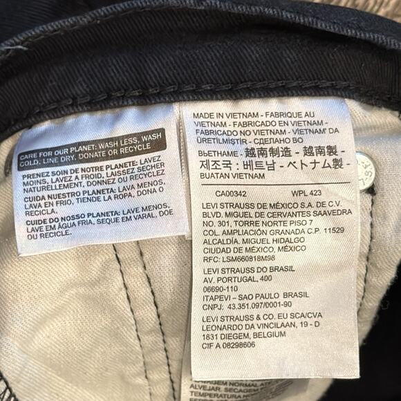 Levi's Men's 513 Slim Straight Jean Black Size 30x32 - Picture 7 of 9